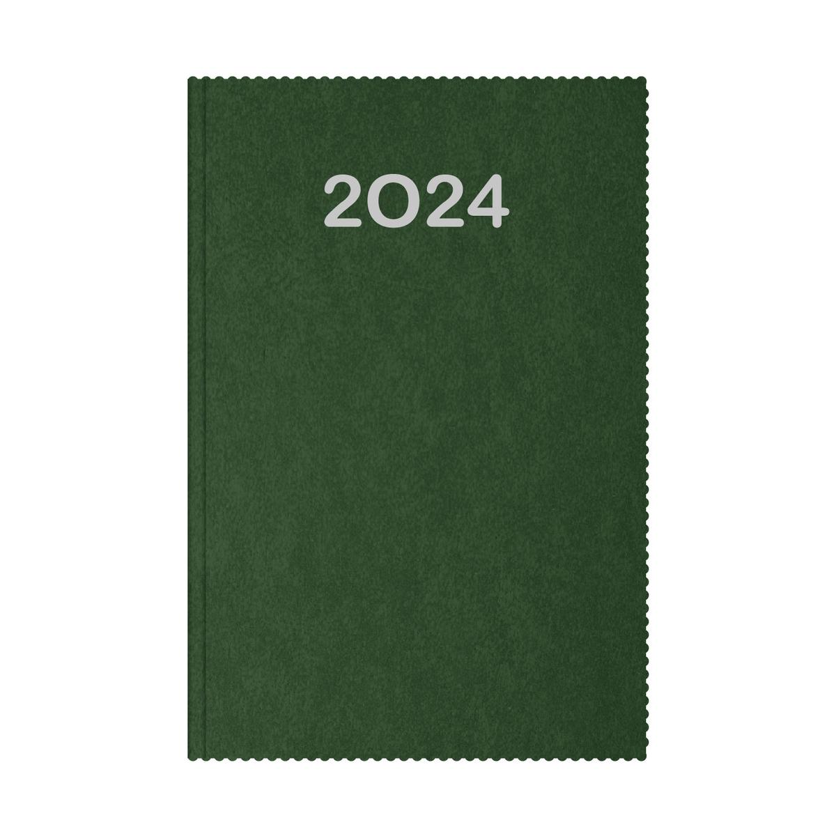 Ημερήσιο ημερολόγιο 2024 vintage πράσινο 14 x 21 cm